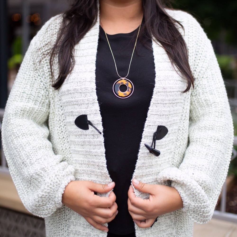 NWT Plus Size Cardigan- Heather Grey Tusk Closure
